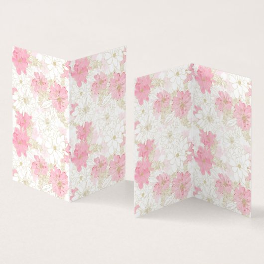 Carte De Visite Fleurs d'or rose botanique (Intérieur et extérieur)