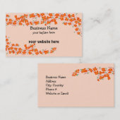 Carte De Visite Fleurs d'Orange (Devant / Derrière)