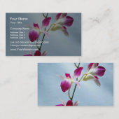 Carte De Visite Fleurs d'orchidées de Singapour (Devant / Derrière)