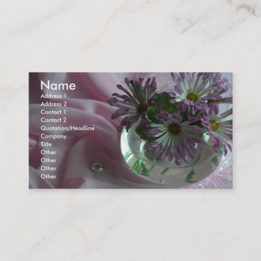 Carte De Visite fleurs du soir (Devant)