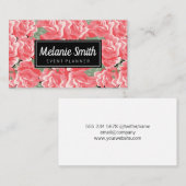 Carte De Visite Fleurs élégantes (Devant / Derrière)