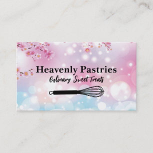 Carte De Visite Fleurs élégantes Boke Logo Whisk