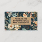 Carte De Visite Fleurs élégantes | Classique (Dos)