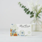 Carte De Visite Fleurs élégantes | Fleuriste | Planificateur d'évé (Debout devant)