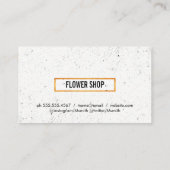 Carte De Visite Fleurs élégantes / Speckled (Dos)