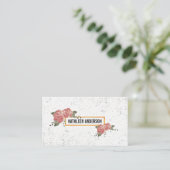 Carte De Visite Fleurs Élégantes / Tachetées (Debout devant)