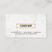 Carte De Visite Fleurs Élégantes / Tachetées (Dos)