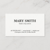 Carte De Visite Fleurs élégantes / Texture de tissu (Dos)