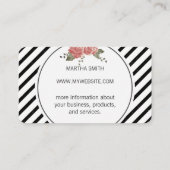 Carte De Visite Fleurs élégantes / Vintage (Dos)