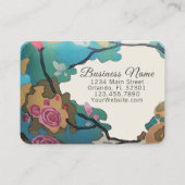 Carte De Visite Fleurs en aquarelles OPTIONS PAPIER & TAILLE -Larg (Dos)