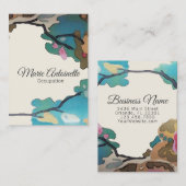 Carte De Visite Fleurs en aquarelles PAPIER & TAILLE OPTIONS-Large (Devant / Derrière)