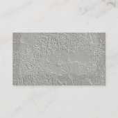 Carte De Visite Fleurs En Argent Gris Floral Art (Dos)