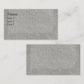 Carte De Visite Fleurs En Argent Gris Floral Art (Devant / Derrière)