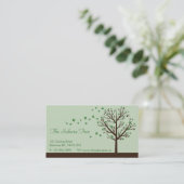 Carte De Visite Fleurs en baisse - vert (Debout devant)