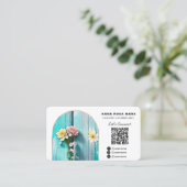 Carte De Visite *~* Fleurs en bois désorganisées Pastel AP49 (Debout devant)