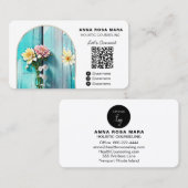 Carte De Visite *~* Fleurs en bois désorganisées Pastel AP49 (Devant / Derrière)