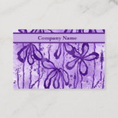 Carte De Visite Fleurs encrées Lilac (Dos)