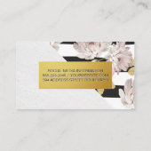 Carte De Visite Fleurs et bandes (Dos)