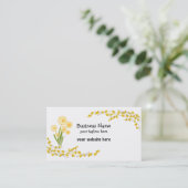 Carte De Visite Fleurs et Blossoms Jaune Doré (Debout devant)