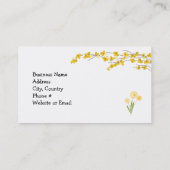 Carte De Visite Fleurs et Blossoms Jaune Doré (Dos)