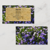 Carte De Visite Fleurs et bois (Devant / Derrière)