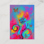 Carte De Visite FLEURS ET BOUTEILLES BLANCS bleu rose jaune (Dos)