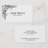 Carte De Visite Fleurs et croissance (Devant / Derrière)