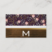 Carte De Visite Fleurs et décorations Feuilles | Bois et marbre (Devant)