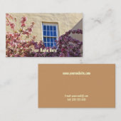 Carte De Visite Fleurs et fenêtre (Devant / Derrière)