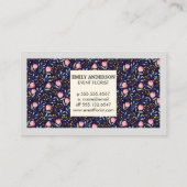 Carte De Visite Fleurs et Motif décoratifs Feuille (Dos)