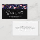 Carte De Visite Fleurs et Motif décoratifs Feuille (Devant / Derrière)