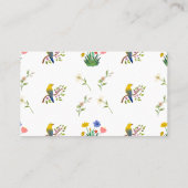 Carte De Visite Fleurs et oiseaux en fleurs motif (Dos)
