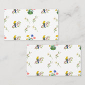 Carte De Visite Fleurs et oiseaux en fleurs motif (Devant / Derrière)