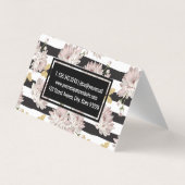 Carte De Visite Fleurs et papillons de Parties scintillant (Dos)