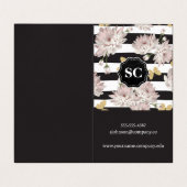 Carte De Visite Fleurs et papillons | Réparti (Intérieur déplié)