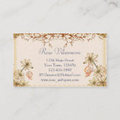 Carte De Visite Fleurs et papillons Vintages antiques (Dos)