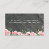 Carte De Visite Fleurs et pierre de granit (Dos)