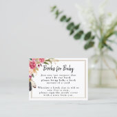 Carte De Visite Fleurs et plumes Baby shower Carnet d'insertion (Debout devant)