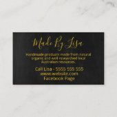 Carte De Visite Fleurs Fabriquées En Australie (Dos)