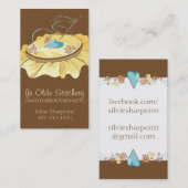 Carte De Visite Fleurs faites sur commande de coeurs de cercle de (Devant / Derrière)