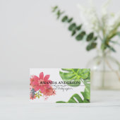 Carte De Visite Fleurs | Feuilles de Monstera (Debout devant)