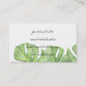 Carte De Visite Fleurs | Feuilles de Monstera (Dos)
