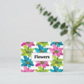 Carte De Visite Fleurs Fleurs Colorées (Debout devant)