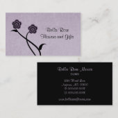 Carte de visite Fleurs Fleurs Funky, Lilac (Devant / Derrière)