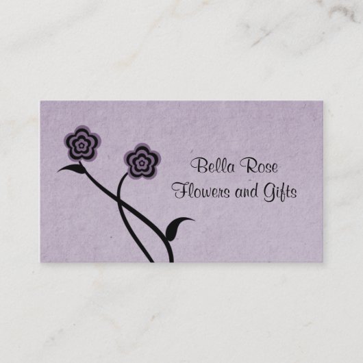 Carte de visite Fleurs Fleurs Funky, Lilac (Devant)
