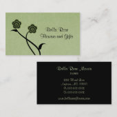 Carte de visite Fleurs Fleurs Funky, Sage (Devant / Derrière)