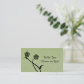 Carte de visite Fleurs Fleurs Funky, Sage (Debout devant)