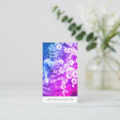 Carte De Visite *~* Fleurs Floral QR code Méditation Bouddha Ombre (Debout devant)