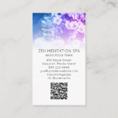 Carte De Visite *~* Fleurs Floral QR code Méditation Bouddha Ombre (Dos)