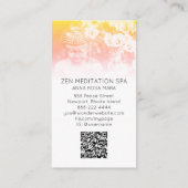 Carte De Visite *~* Fleurs florales Code QR Méditation Bouddha Omb (Dos)